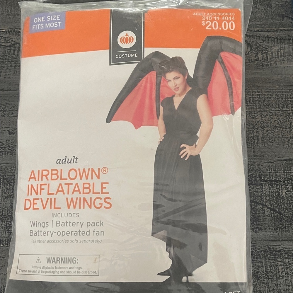 Airblown Inflatable Devil Wings Costume Halloween NWT - Picture 1 of 2